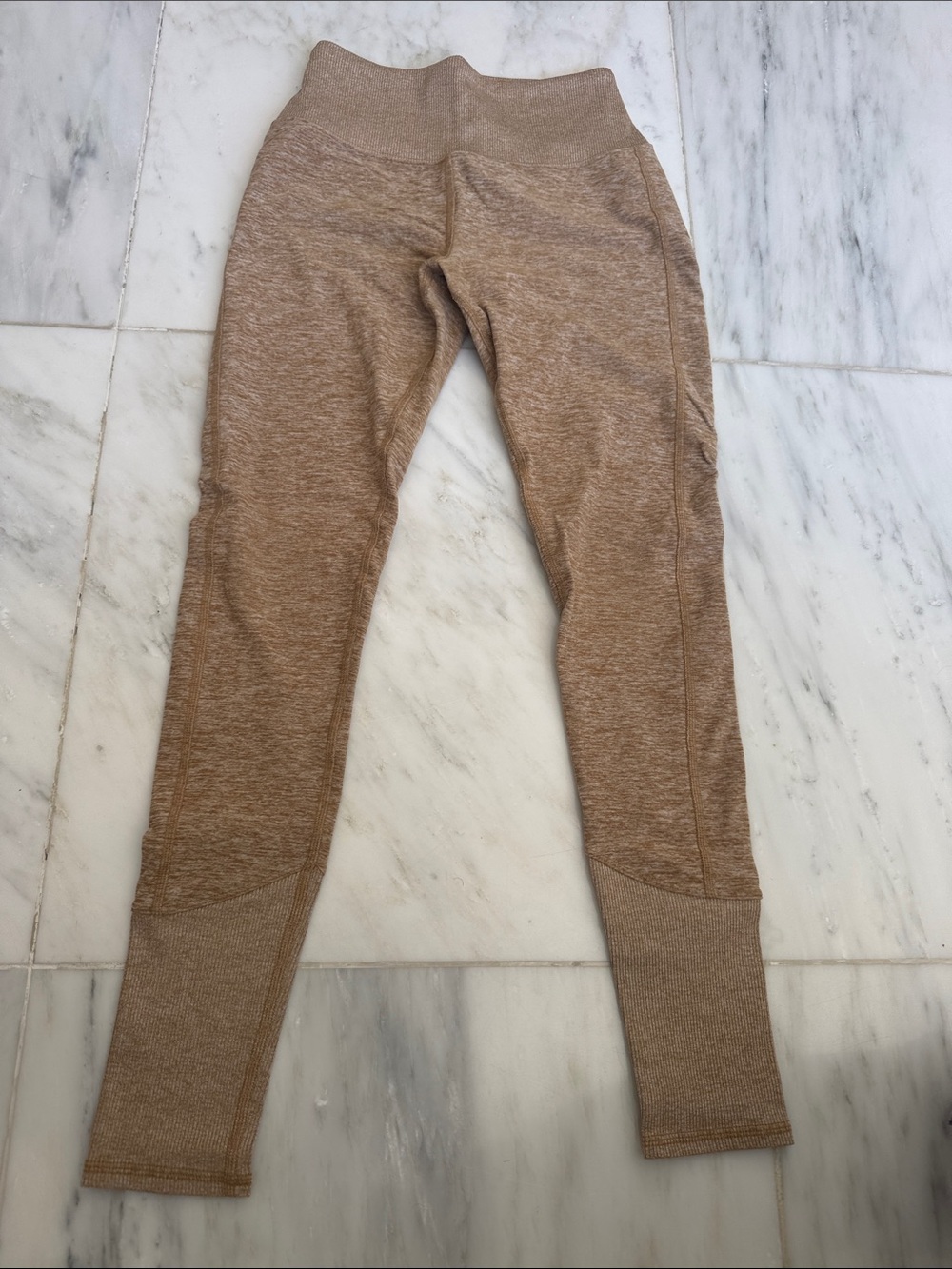 ALO Yoga Seamless High-Waist Leggings — Heathered Brown
